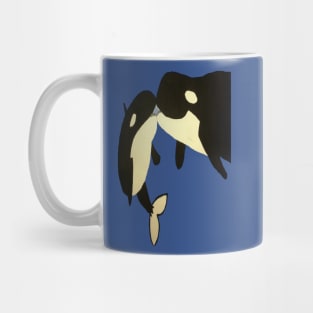 Whales on Blue Mug